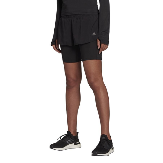 adidas Juoksushortsit 2 IN 1 Run Icons - Musta Nainen