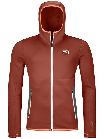 Ortovox Hooded Fleece Jacket oranssi