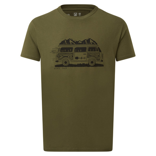 Tentree M Road Trip T-shirt - Olive Night Green - Miehet - S