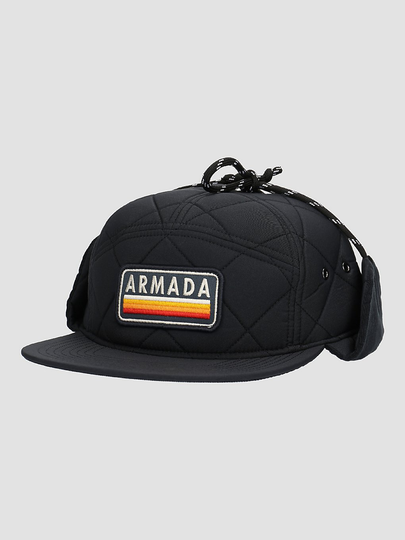 Armada Seven Panel Quilted Cap musta