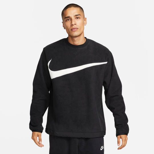 Nike Collegepaita Club+ Fleece Winterized Crew - Musta/Valkoinen
