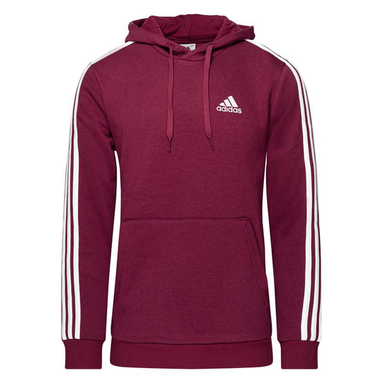 adidas Huppari Fleece 3-Stripes Essentials - Viininpunainen/Valkoinen
