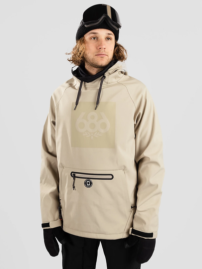 686 Waterproof Shred Hoodie valkoinen