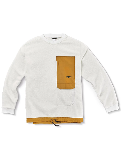 FW Root Light Sherpa Crew Fleece Pullover valkoinen