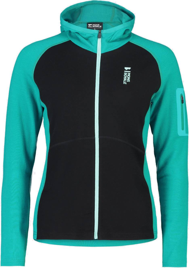 Ascend Midi Full Zip Hood Turkoosi/Musta XS
