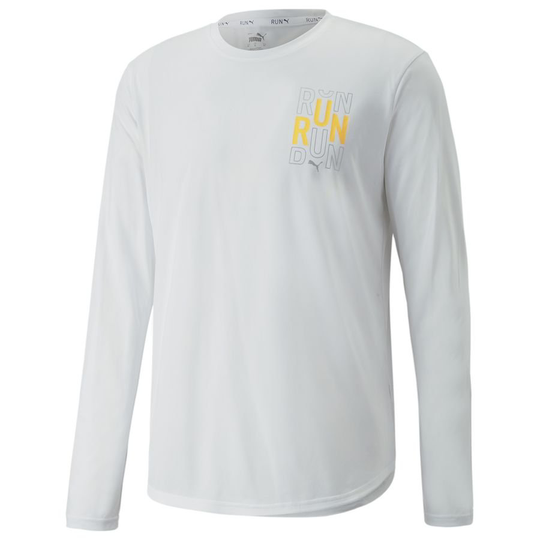 PUMA Juoksu-t-paita Run - Valkoinen Pitkähihainen, koko Large