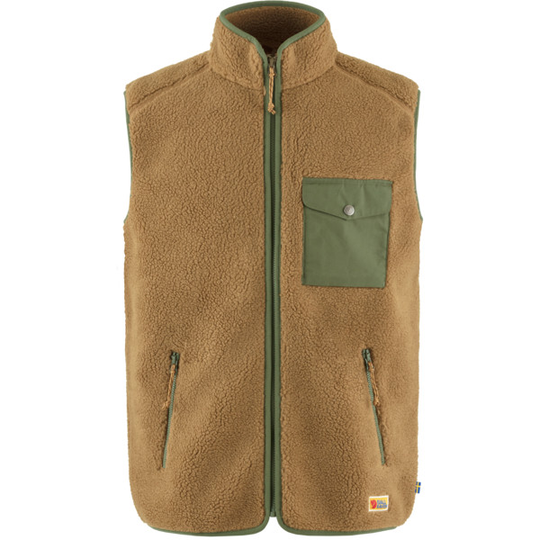 Fjällräven Vardag Pile Fleece Vest M - Buckwheat Brown-laurel Green - Miehet - L