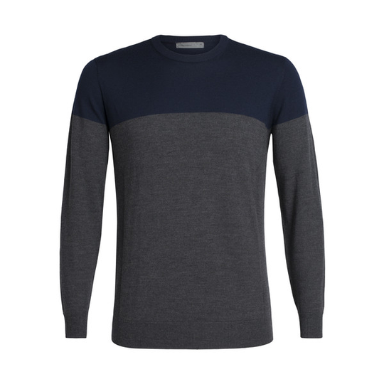 Icebreaker Mens Shearer Crewe Sweater - Midnight Navy/char Hthr - Miehet - M