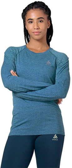 Women's ESSENTIAL SEAMLESS Long-Sleeve Running T-Shirt Turkoosi XS