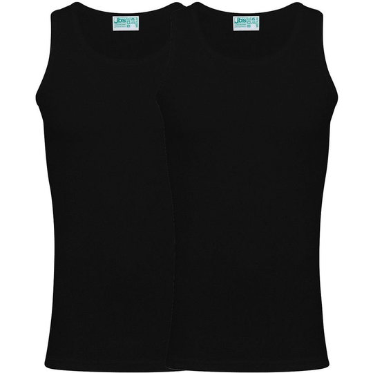 JBS Organic Tank Top 2-Pack - Musta