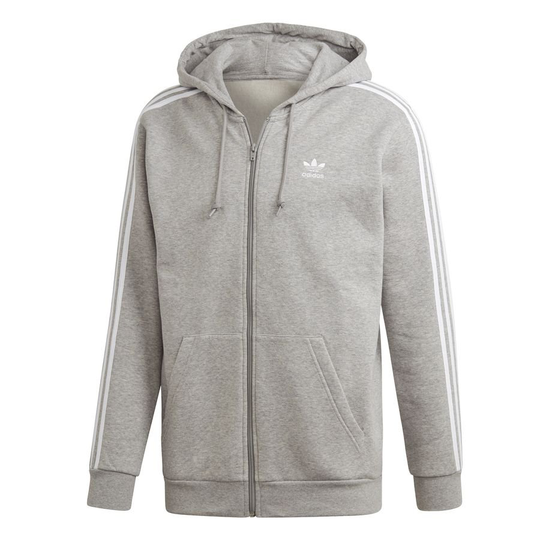 adidas Originals Huppari 3-Stripes FZ - Harmaa/Valkoinen