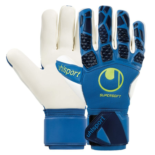 Uhlsport Maalivahdin Hanskat Hyper Act Supersoft HN - Sininen/Valkoinen/Keltainen