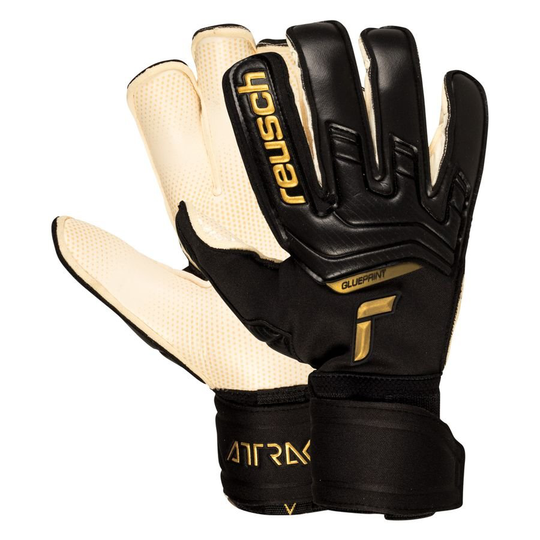 Reusch Maalivahdin Hanskat Gold X GluePrint Attrakt - Musta/Valkoinen/Kulta
